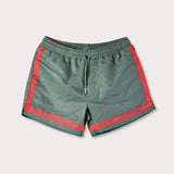 Pacific Bathing Trunks - Four Leaf Green/ Bright Red