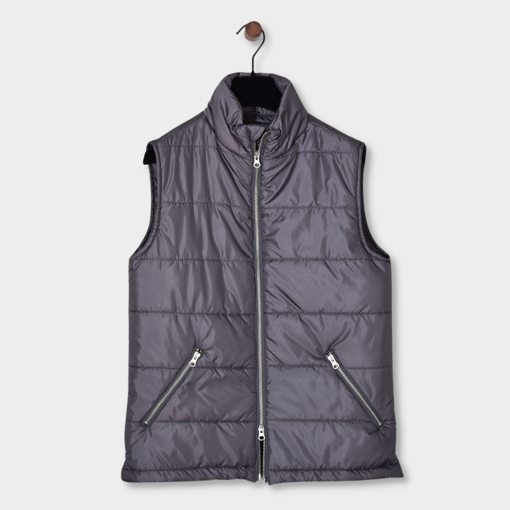 Padded Nylon Vest - Grey - Hugo Sthlm