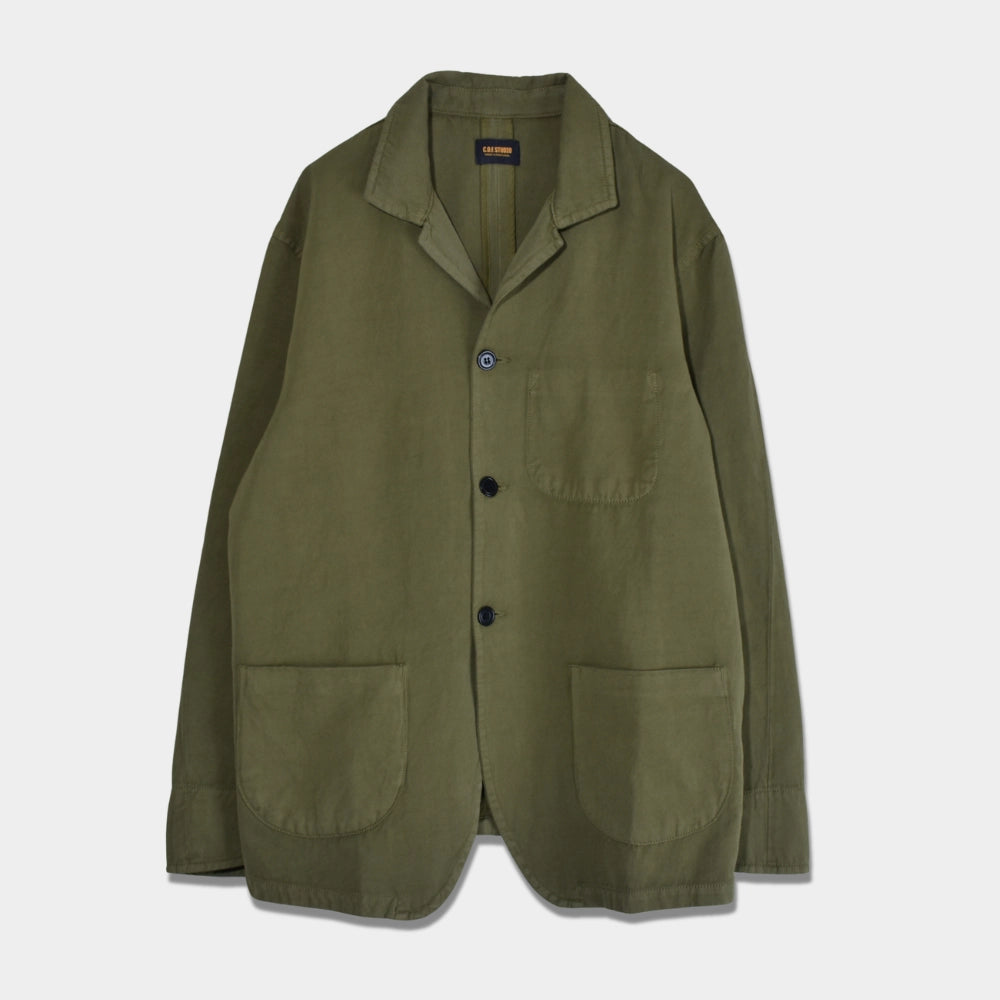 Painter Jacket Light Cotton Linen - Olive - Hugo Sthlm