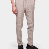 Peak Lapel Linen Suit - Beige