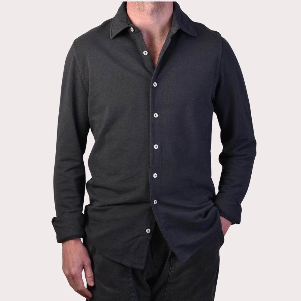 Polo Button Shirt - Grey - Hugo Sthlm