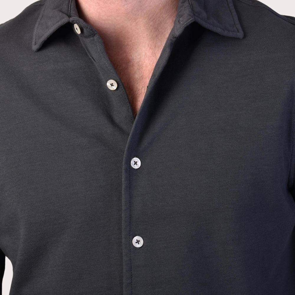 Polo Button Shirt - Grey - Hugo Sthlm
