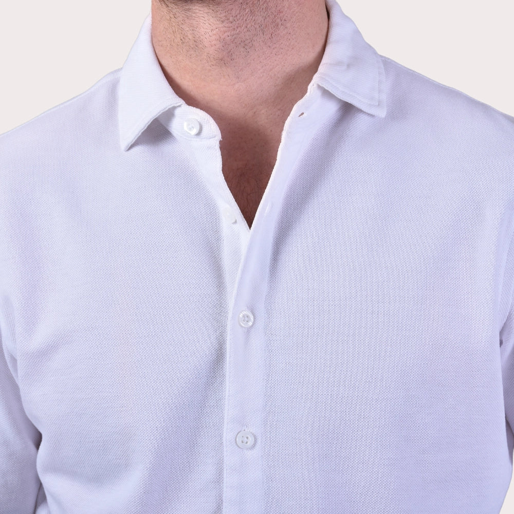 Polo Button Shirt - Vit - Hugo Sthlm