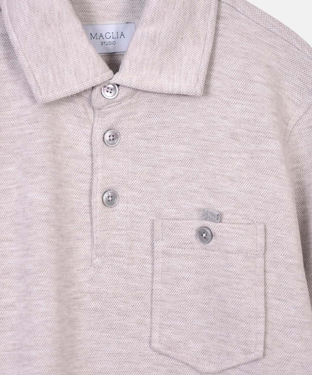 Polo Heavy Knit Cotton - Grey - Hugo Sthlm