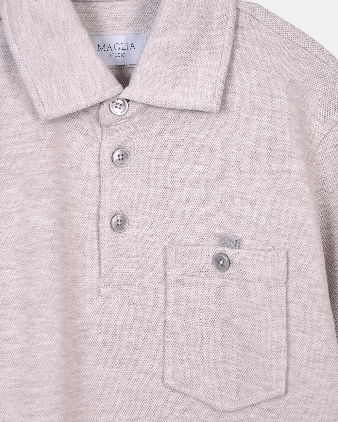 Polo Heavy Knit Cotton - Grey - Hugo Sthlm