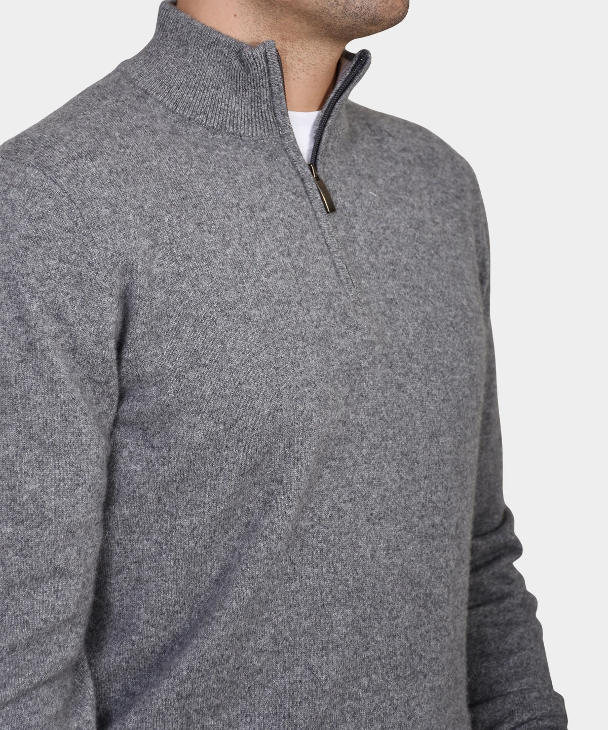 Polo Neck 100% cashmere - L Grey - Hugo Sthlm