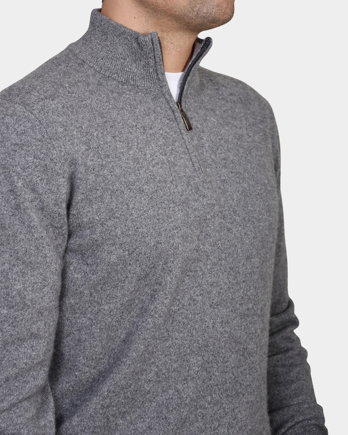 Polo Neck 100% cashmere - L Grey - Hugo Sthlm