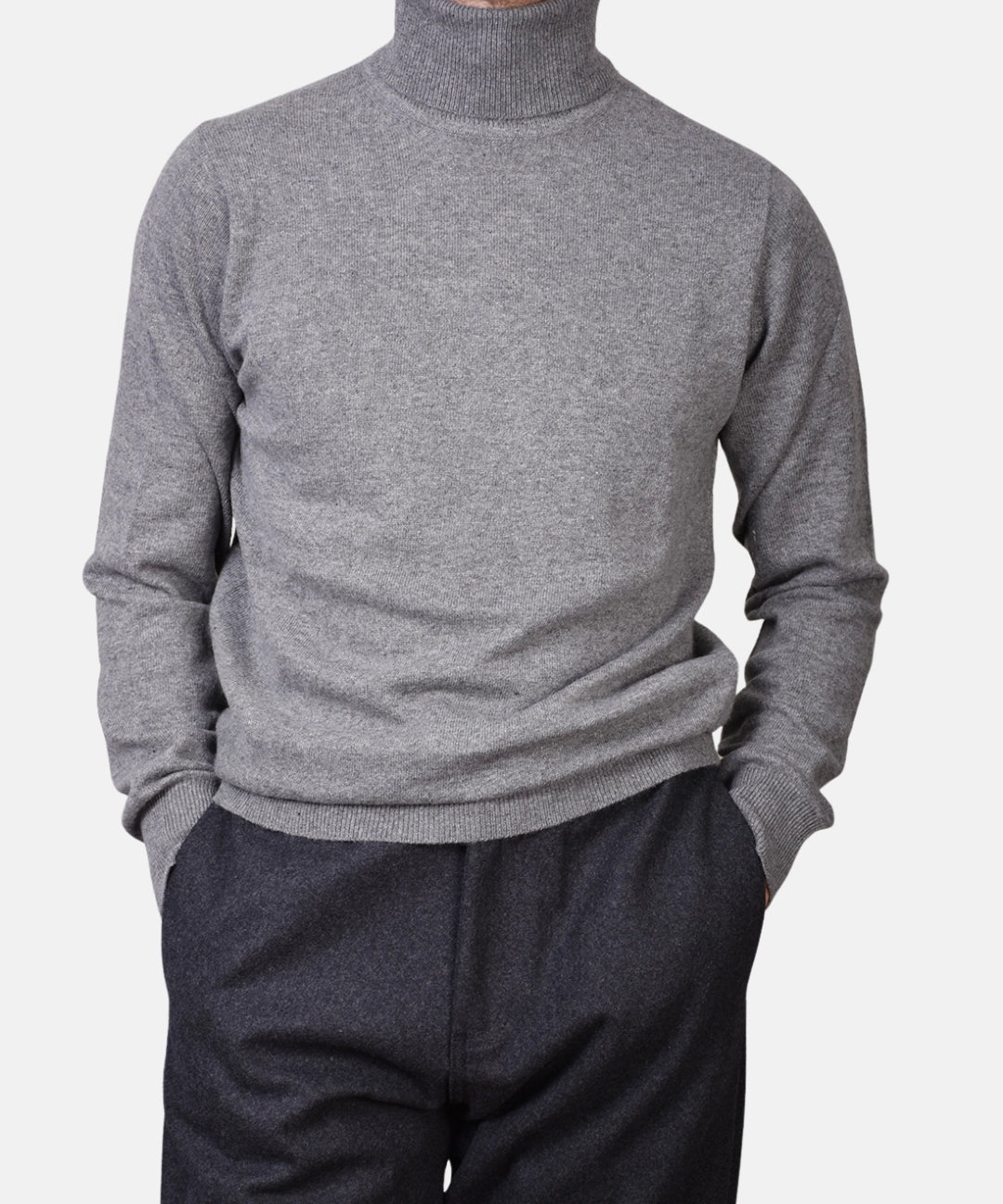 Rollneck Cash/Blend - Grey - Hugo Sthlm