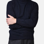 Rollneck Cash/Blend - Navy - Hugo Sthlm