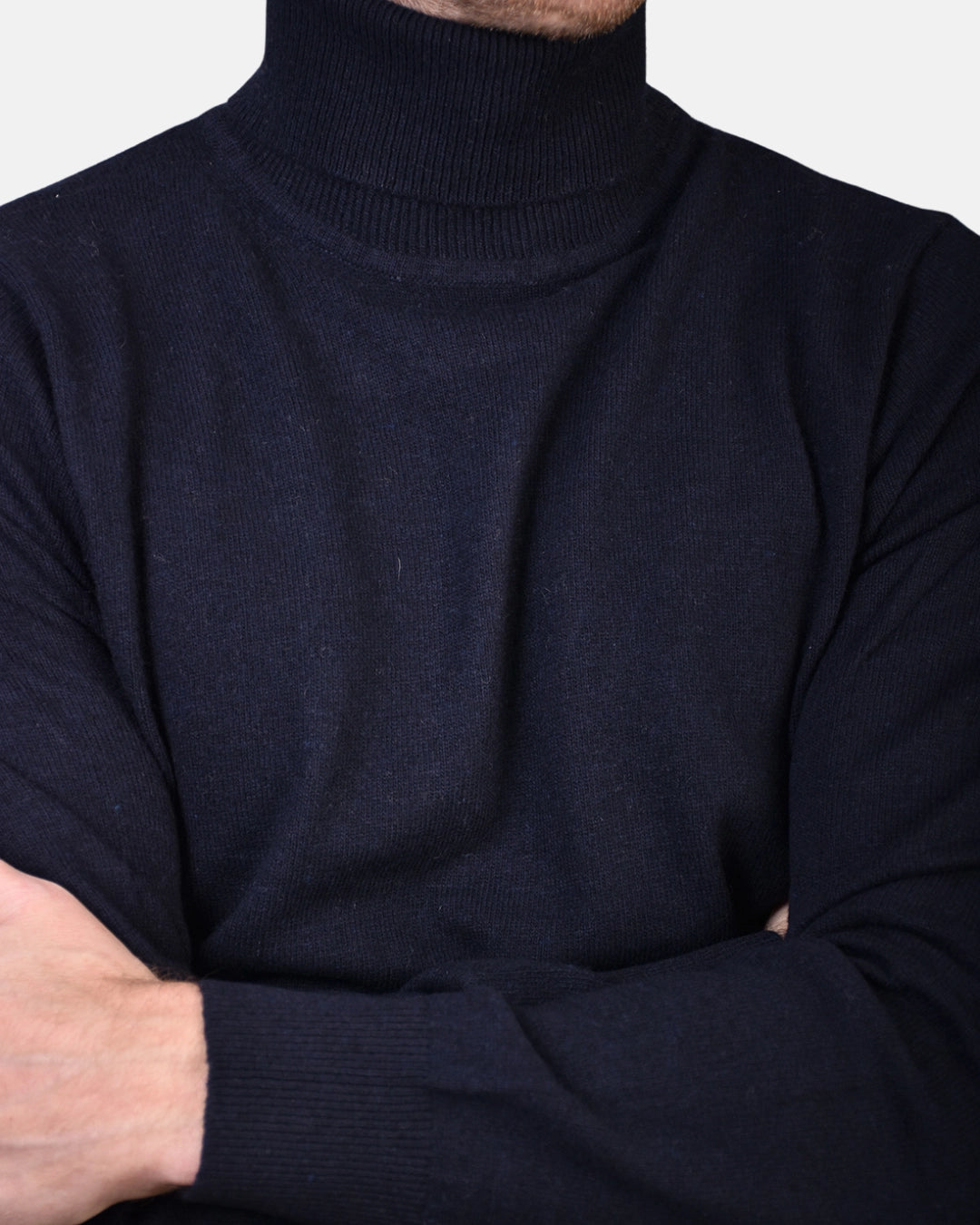 Rollneck Cash/Blend - Navy - Hugo Sthlm