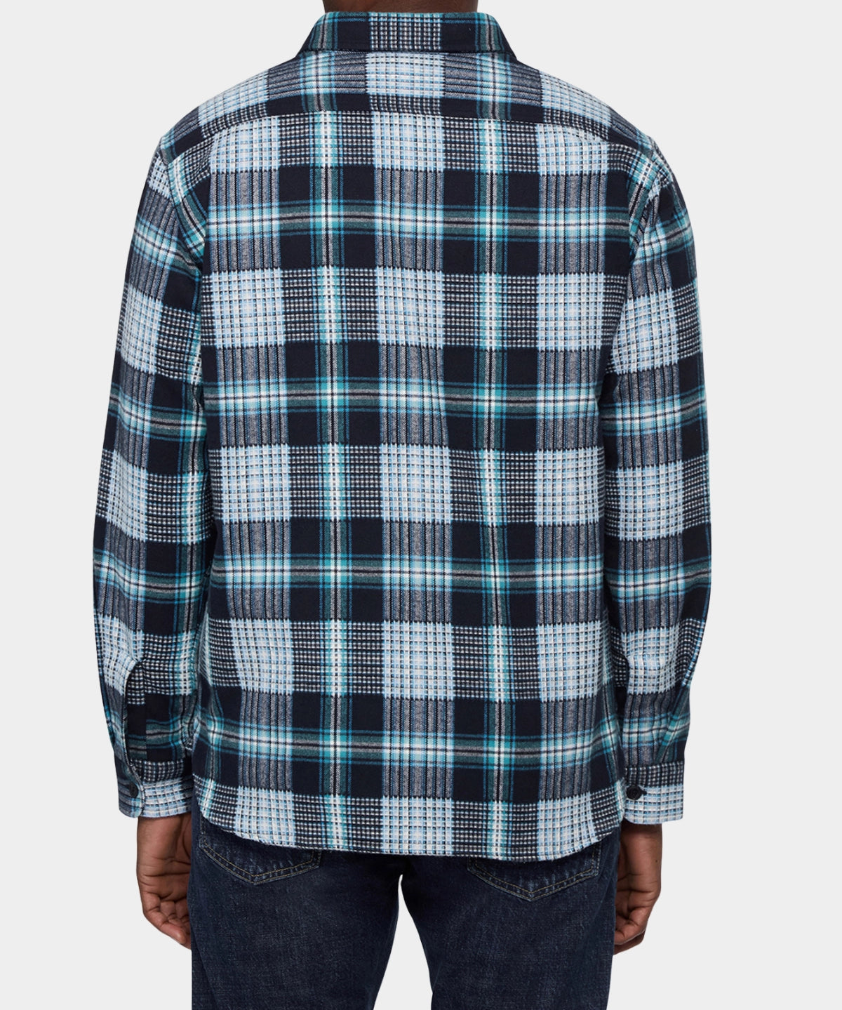 Post Man Shirt heavy Flannel Check - Dark Blue - Hugo Sthlm