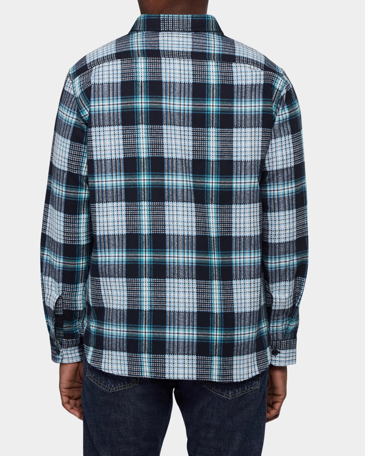 Post Man Shirt heavy Flannel Check - Dark Blue - Hugo Sthlm