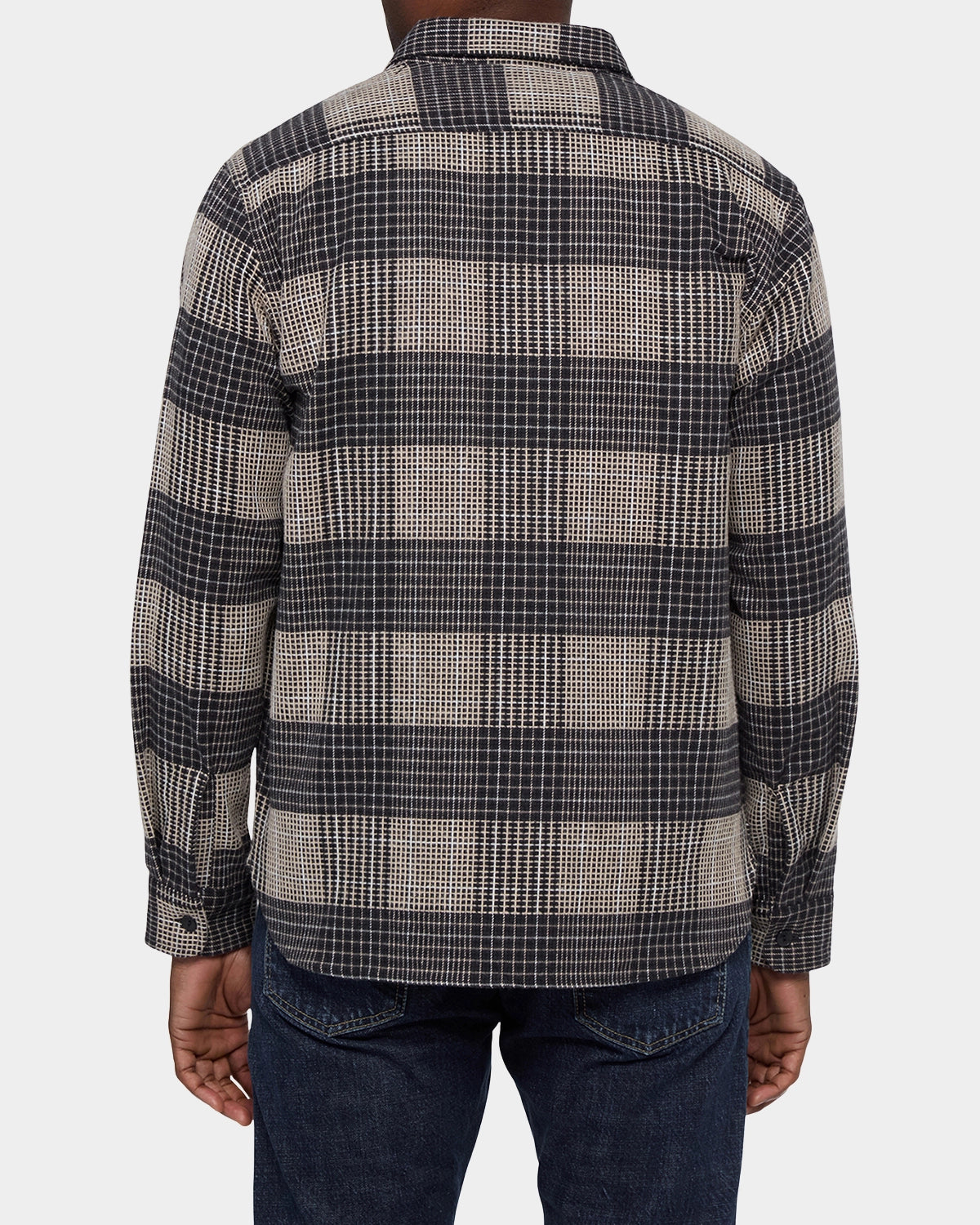 Post Man Shirt heavy Flannel Check - Black - Hugo Sthlm