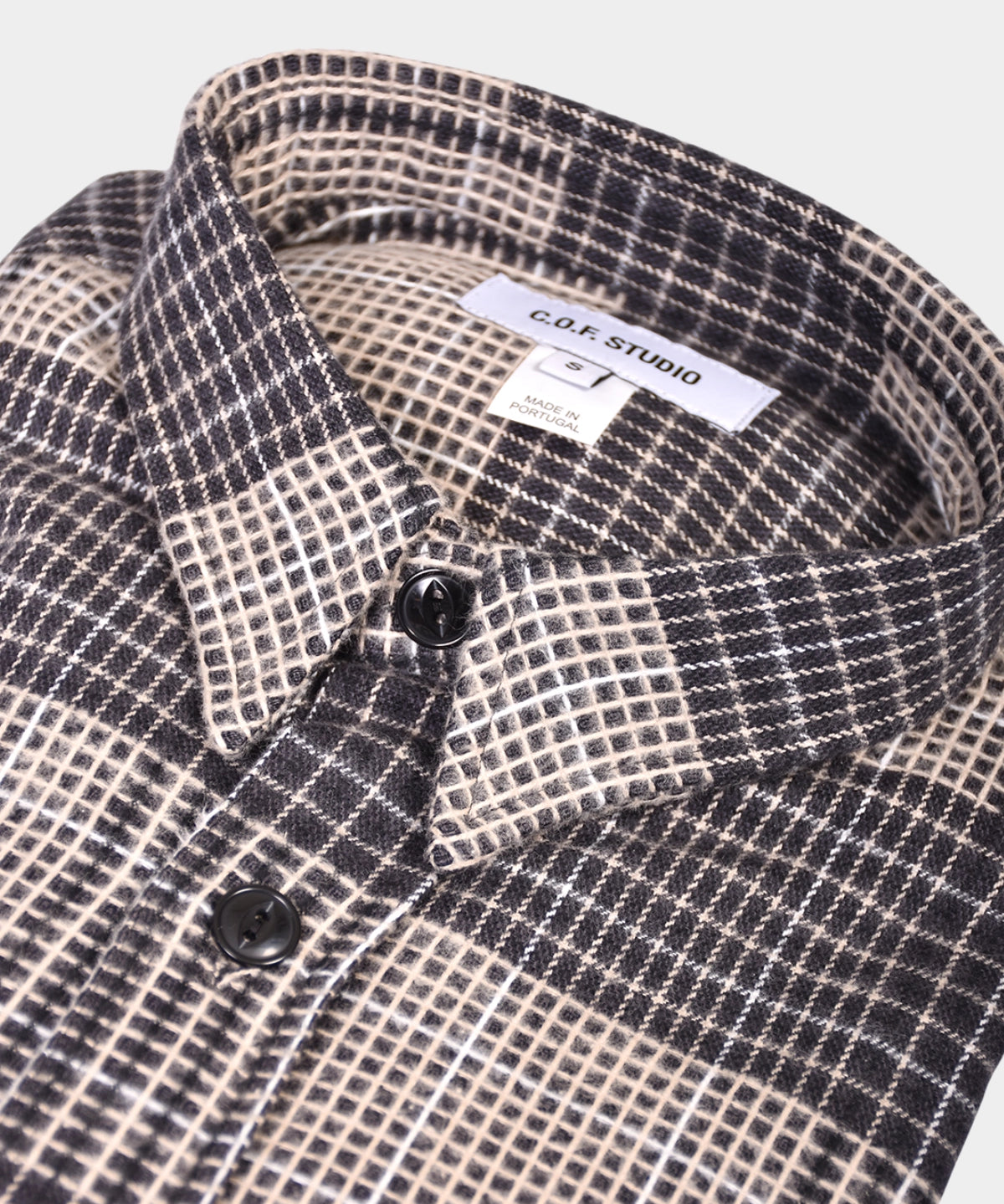 Post Man Shirt heavy Flannel Check - Black - Hugo Sthlm