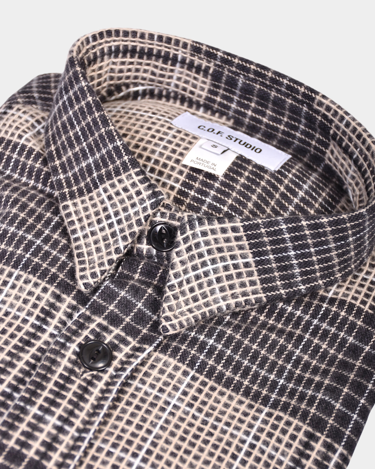 Post Man Shirt heavy Flannel Check - Black - Hugo Sthlm
