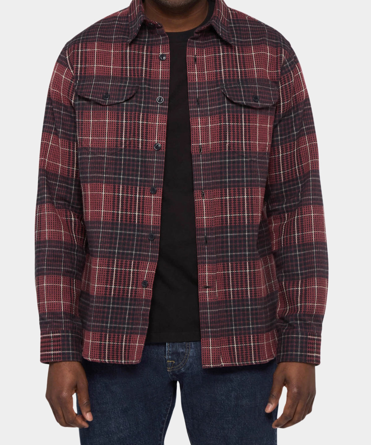 Post Man Shirt heavy Flannel Check - Rosso - Hugo Sthlm