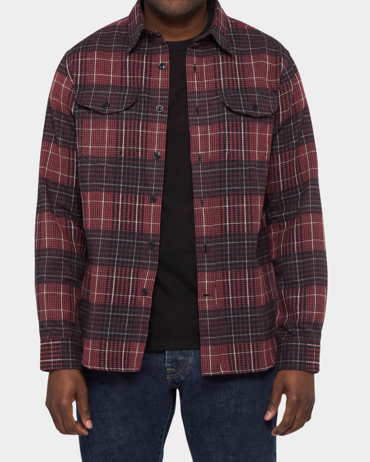 Post Man Shirt heavy Flannel Check - Rosso - Hugo Sthlm