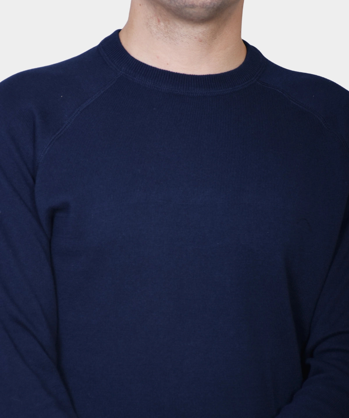 Raglan Cotton Knit - Blue - Hugo Sthlm