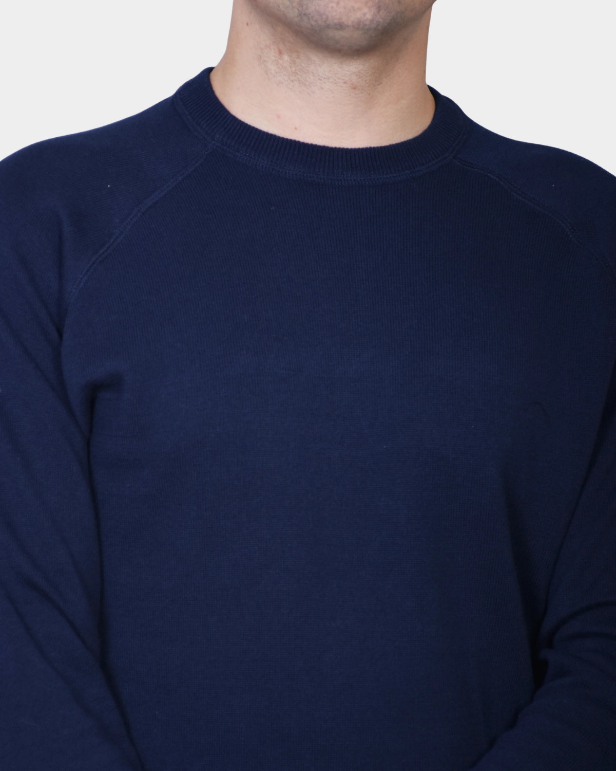 Raglan Cotton Knit - Blue - Hugo Sthlm