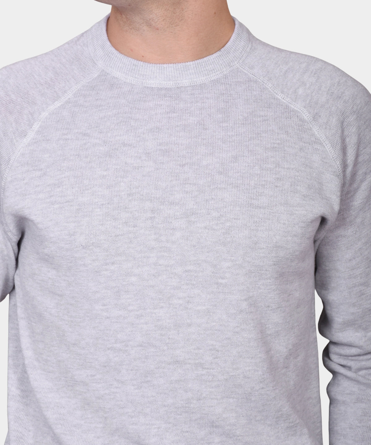 Raglan Cotton Knit - Gray - Hugo Sthlm