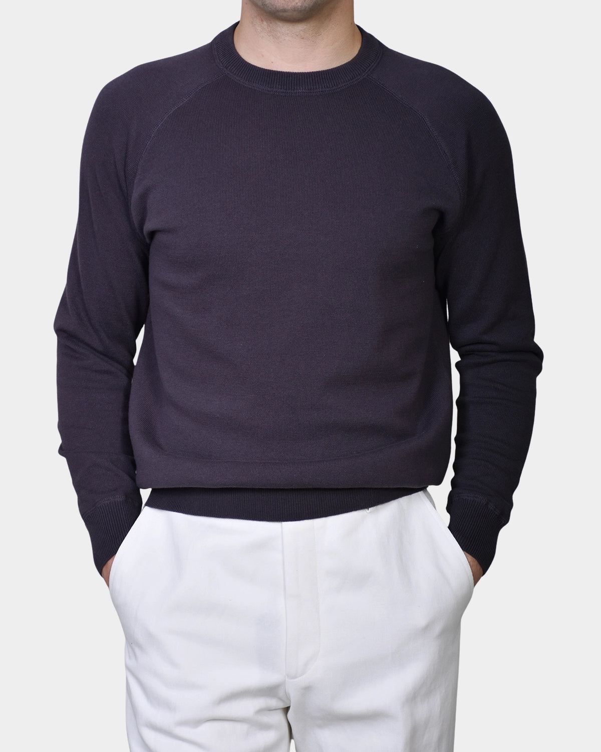 Raglan Cotton Knit - Mud - Hugo Sthlm
