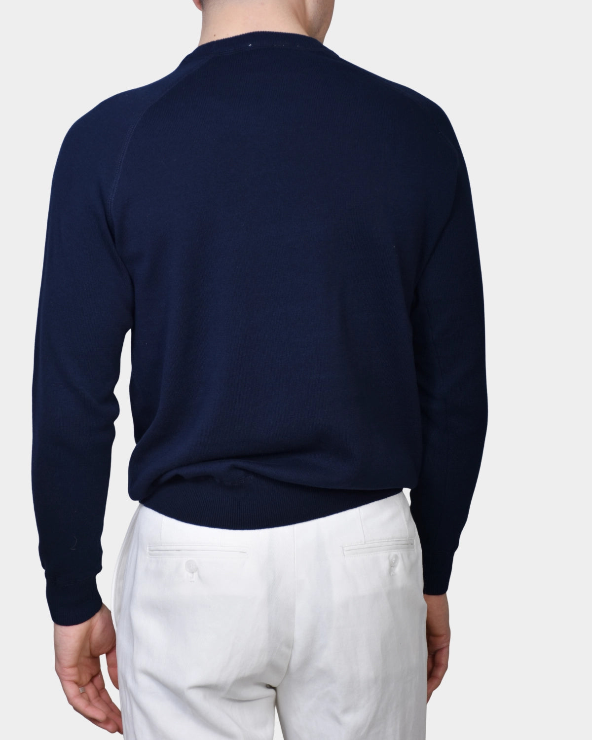 Raglan Cotton Knit - Navy - Hugo Sthlm