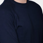 Raglan Cotton Knit - Navy - Hugo Sthlm