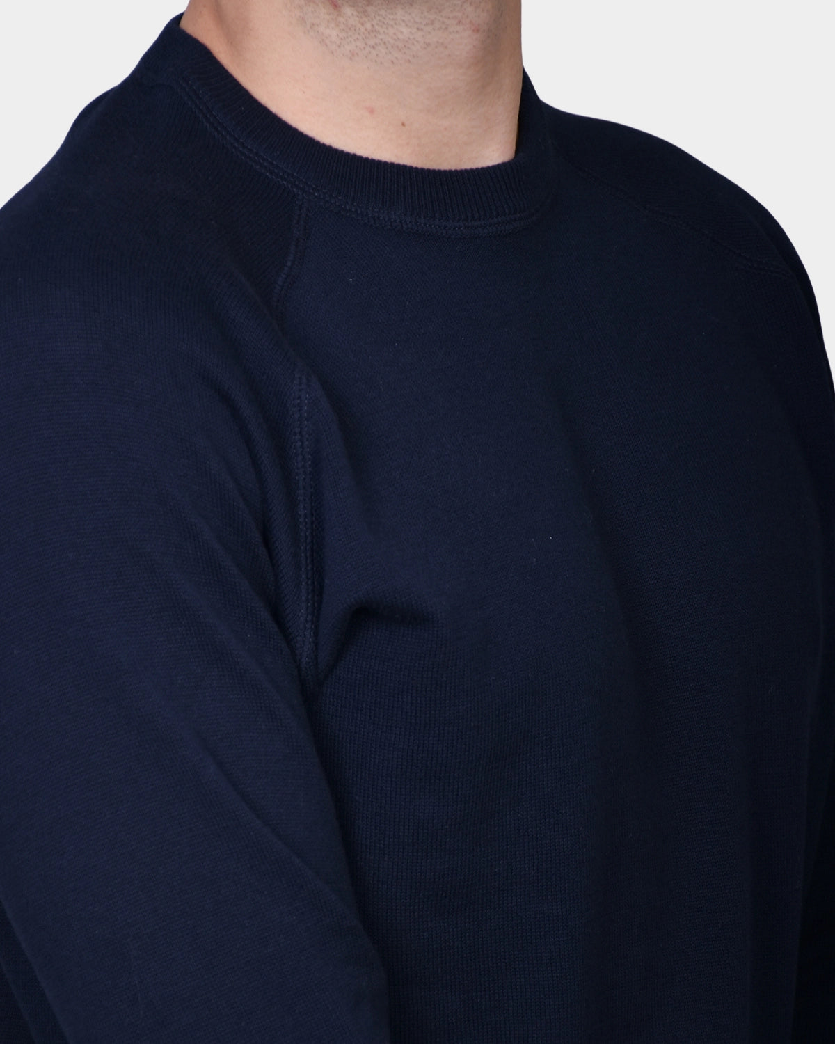 Raglan Cotton Knit - Navy - Hugo Sthlm