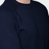 Raglan Cotton Knit - Navy - Hugo Sthlm