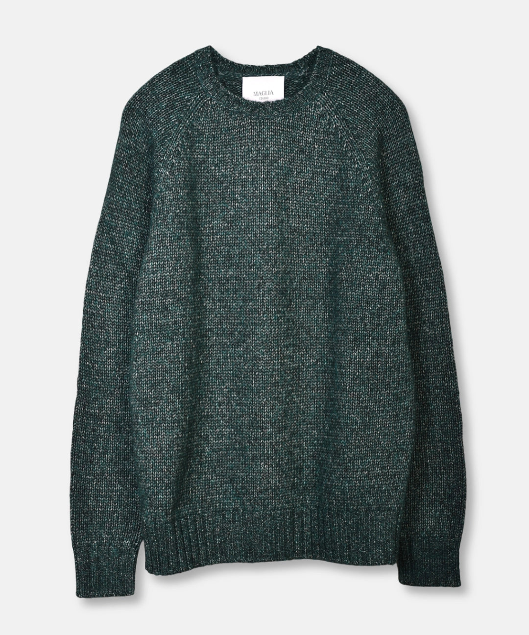 Raglan Knitted Wool Alpaca - Green - Hugo Sthlm