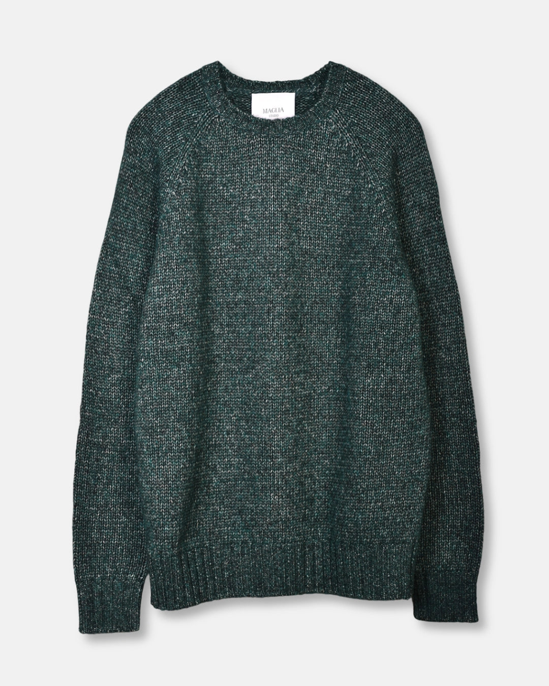 Raglan Knitted Wool Alpaca - Green - Hugo Sthlm