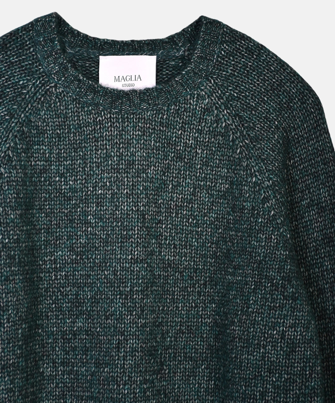 Raglan Knitted Wool Alpaca - Green - Hugo Sthlm