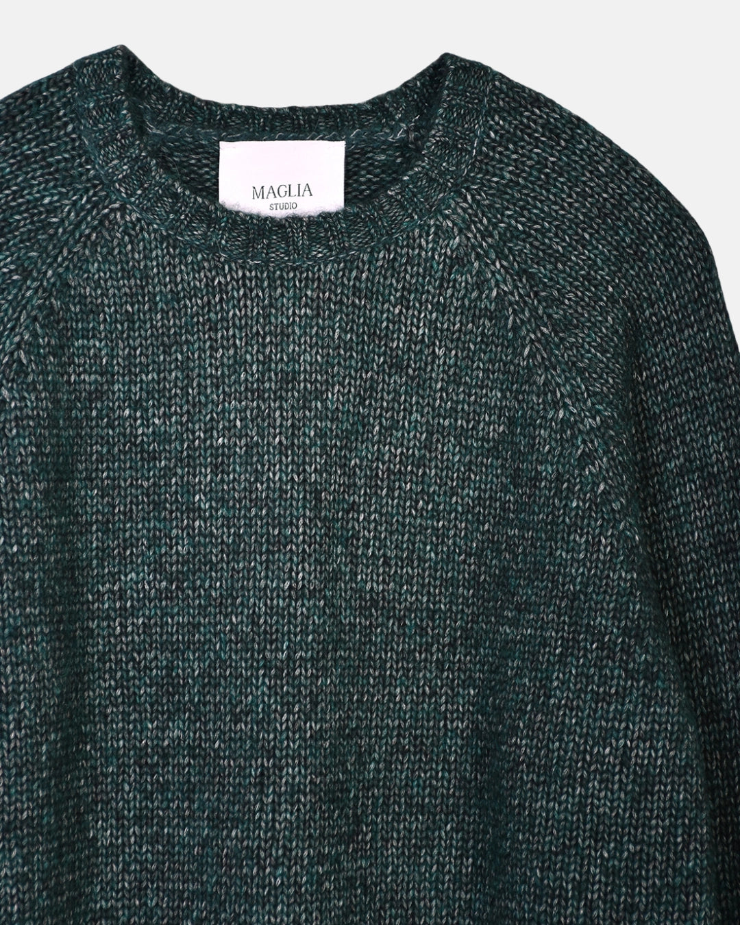 Raglan Knitted Wool Alpaca - Green - Hugo Sthlm