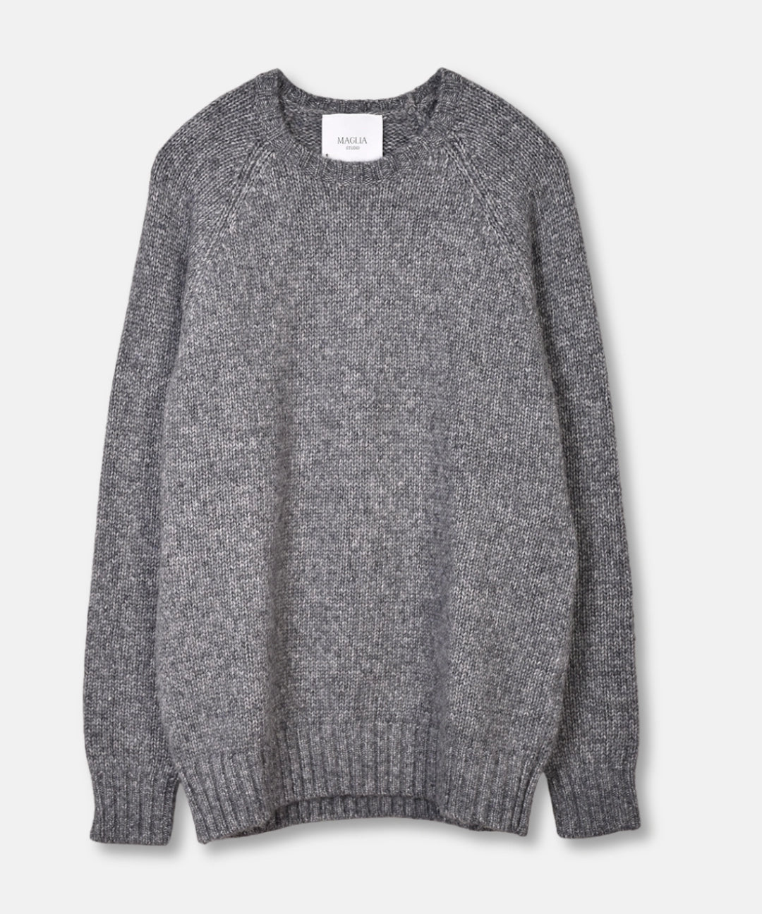 Raglan Knitted Wool Alpaca - Grey - Hugo Sthlm