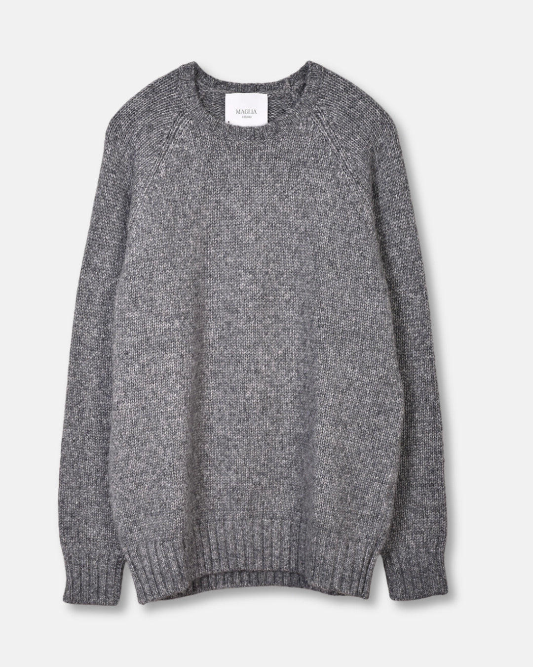 Raglan Knitted Wool Alpaca - Grey - Hugo Sthlm