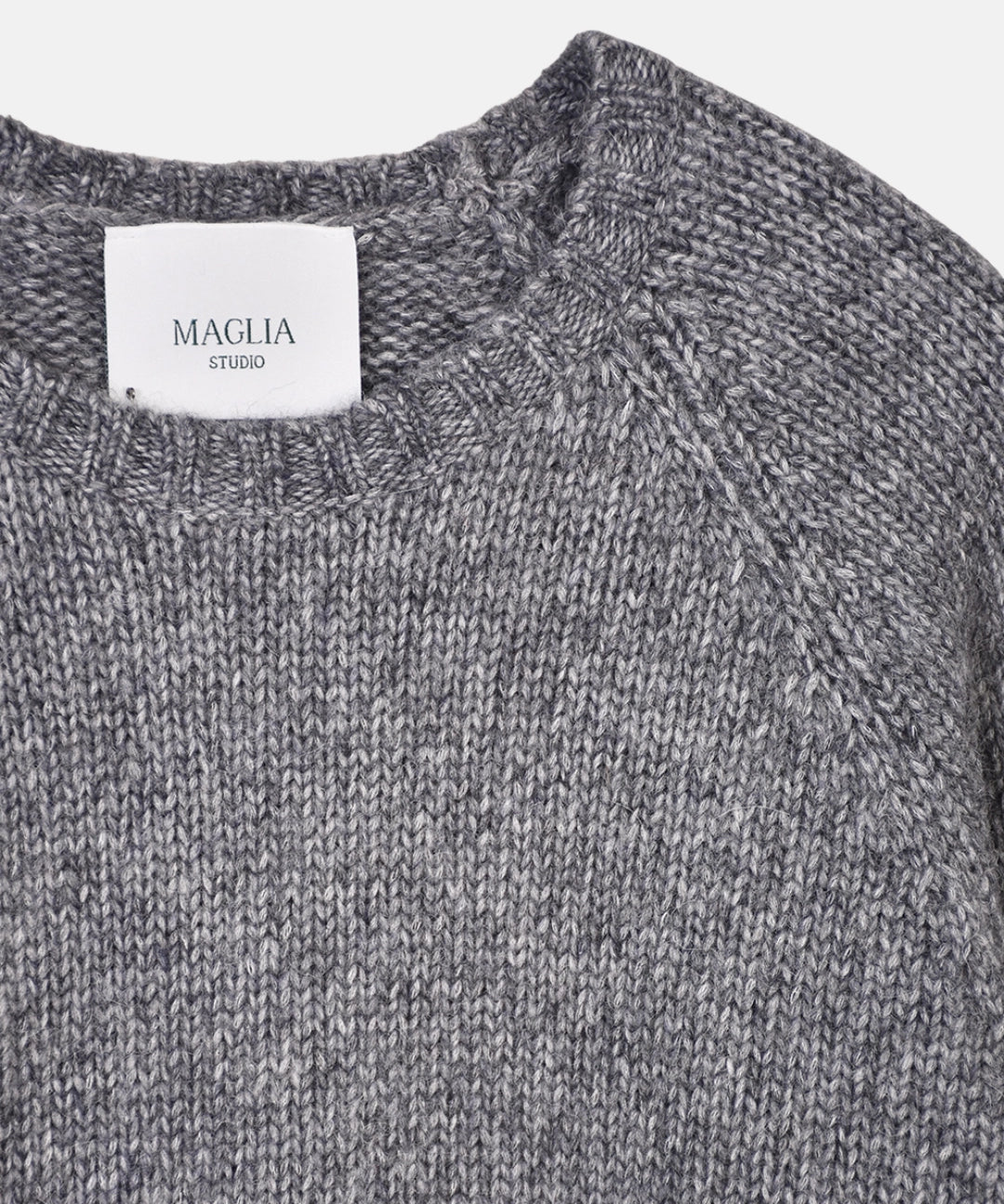 Raglan Knitted Wool Alpaca - Grey - Hugo Sthlm