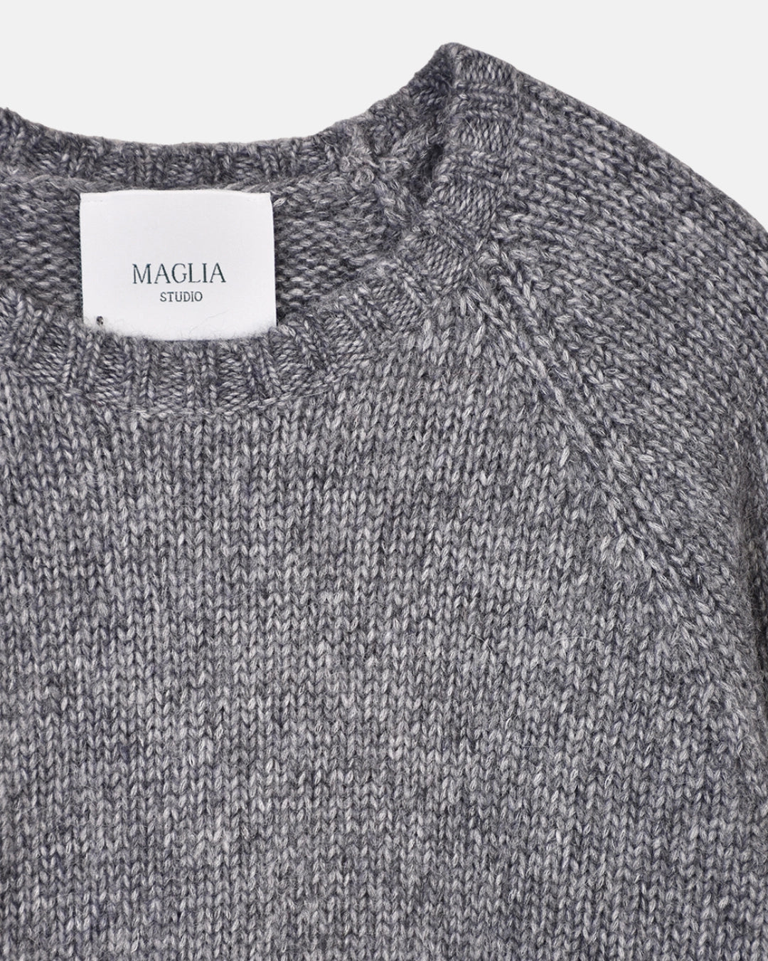 Raglan Knitted Wool Alpaca - Grey - Hugo Sthlm