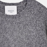 Raglan Knitted Wool Alpaca - Grey - Hugo Sthlm