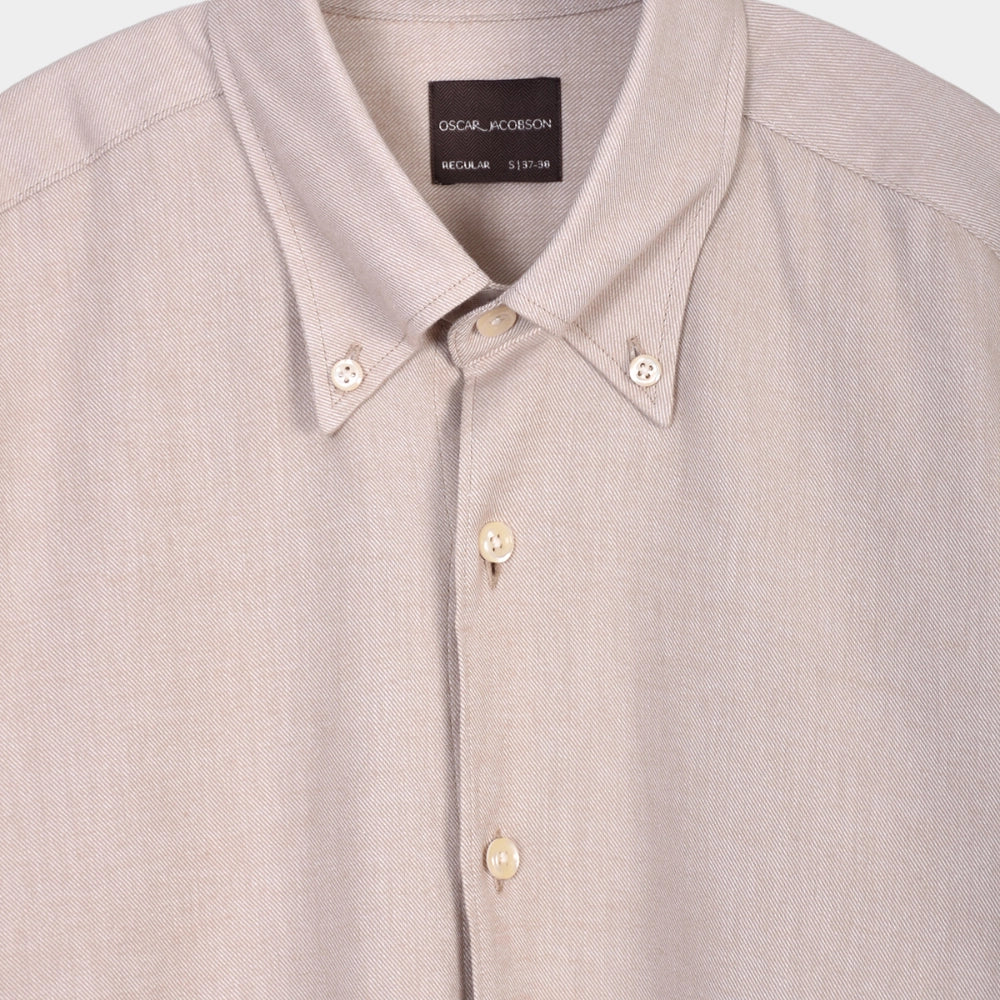 Reg Fit BD Brushed Flannel - Light Beige - Hugo Sthlm