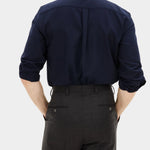 Reg Fit Cut Away Brushed Flannel - Navy - Hugo Sthlm