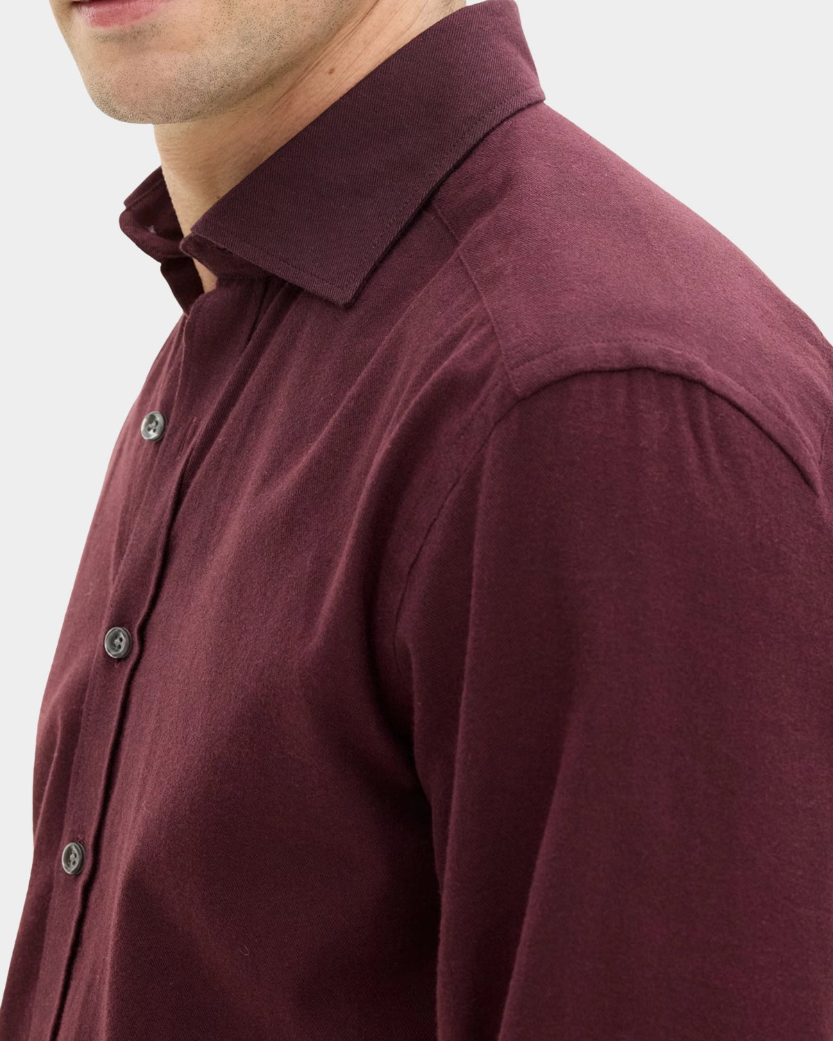 Reg Fit Cut Away Brushed Flannel - Red Moon - Hugo Sthlm