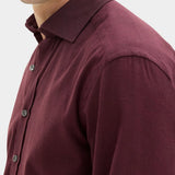 Reg Fit Cut Away Brushed Flannel - Red Moon - Hugo Sthlm
