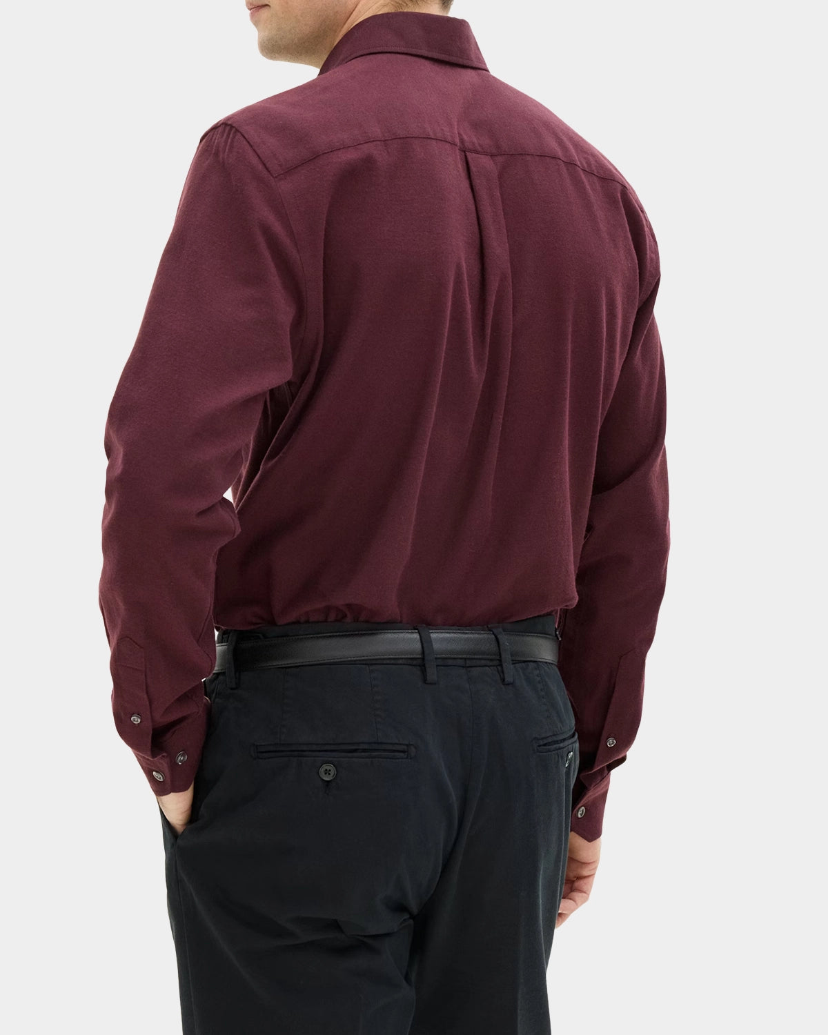 Reg Fit Cut Away Brushed Flannel - Red Moon - Hugo Sthlm