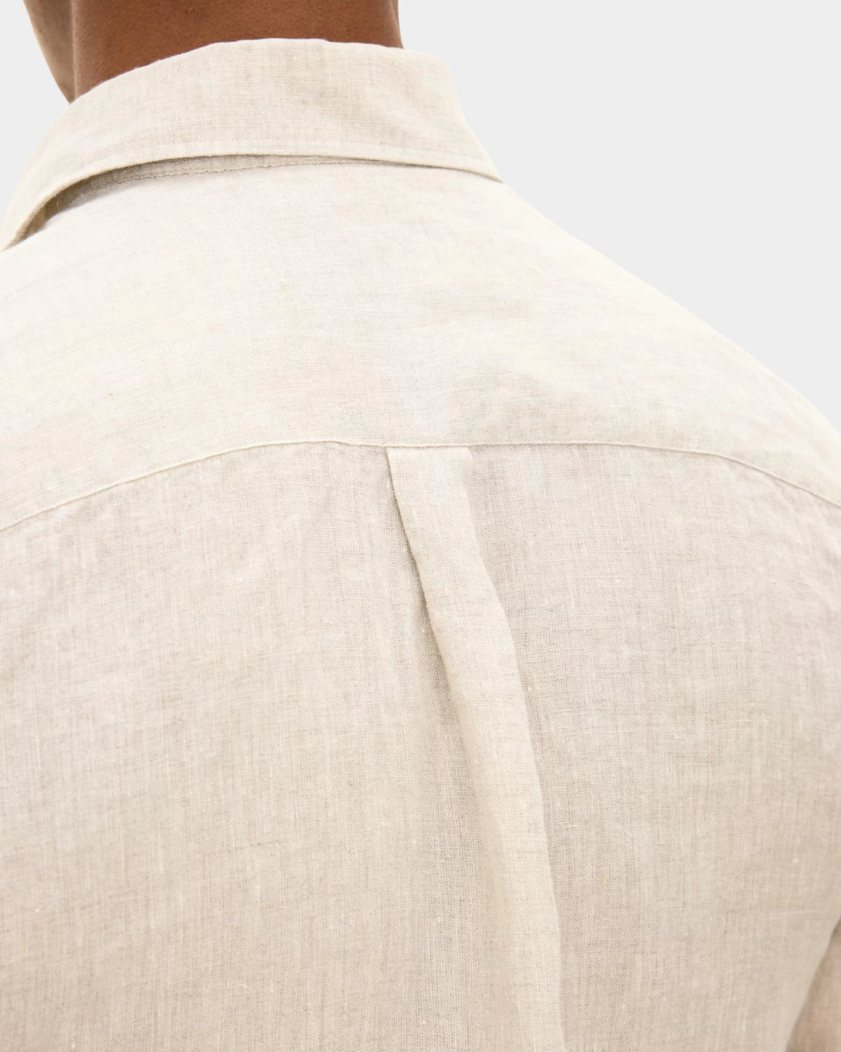 Reg Fit Cut Away Linen Shirt - Beige - Hugo Sthlm