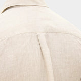 Reg Fit Cut Away Linen Shirt - Beige - Hugo Sthlm