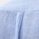 Reg Fit Cut Away Linen Shirt - Blue - Hugo Sthlm