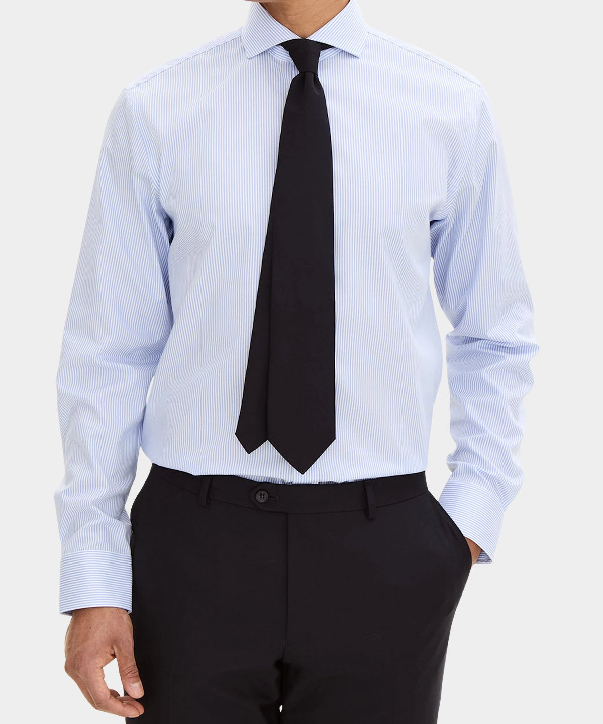 Reg Fit Cut Away Non Iron Shirt - Banker Stripe - Hugo Sthlm