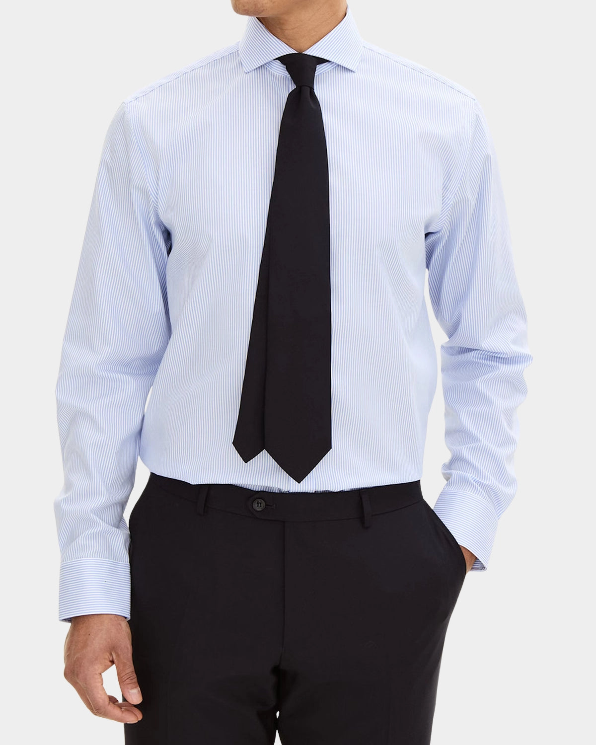 Reg Fit Cut Away Non Iron Shirt - Banker Stripe - Hugo Sthlm