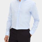 Reg Fit Cut Away Non Iron Shirt Twill - Blue - Hugo Sthlm