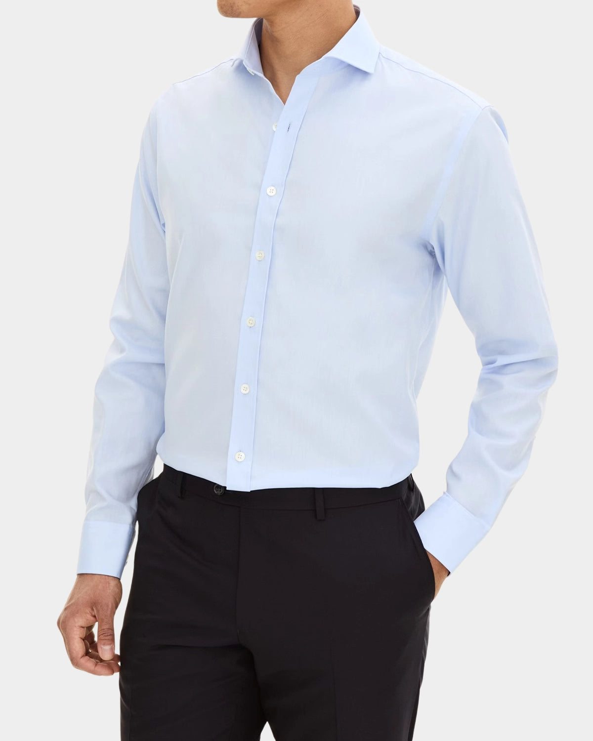 Reg Fit Cut Away Non Iron Shirt Twill - Blue - Hugo Sthlm